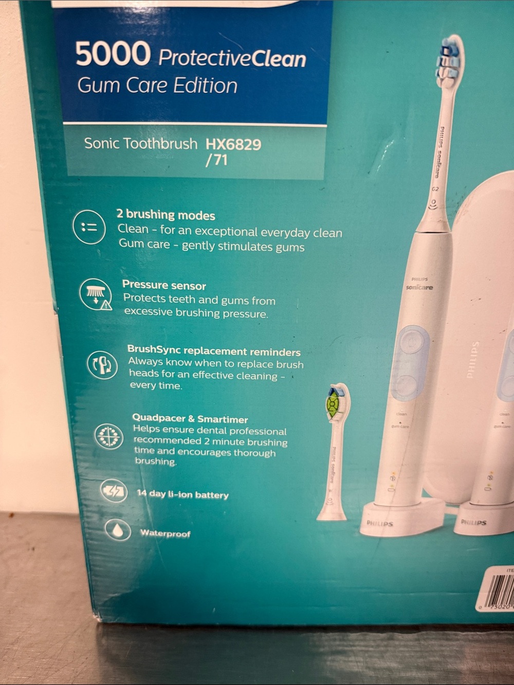 Philips Sonicare 5000 Electric Toothbrush Set - Teal & White, NIB - Picture 5 of 5
